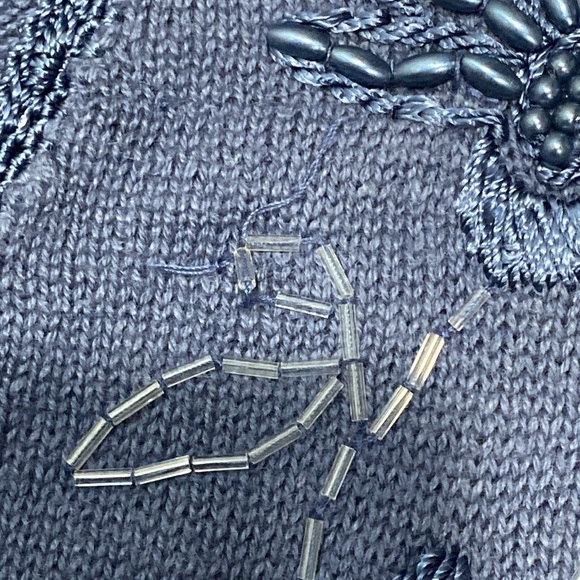 Vintage Venezia beaded sweater‎ blue - Picture 7 of 10